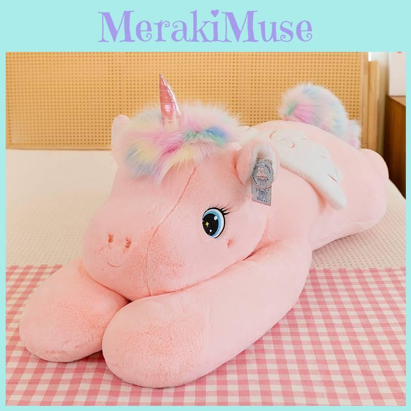 Stuffed Plush Unicorn Animal With Pp Cotton Filling For Kids Girls Bedroom Decor