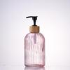 Nordic Large Capacity Vertical Stripe Glass Bottle for Hand Sanitizer, Shampoo, or Shower Gel