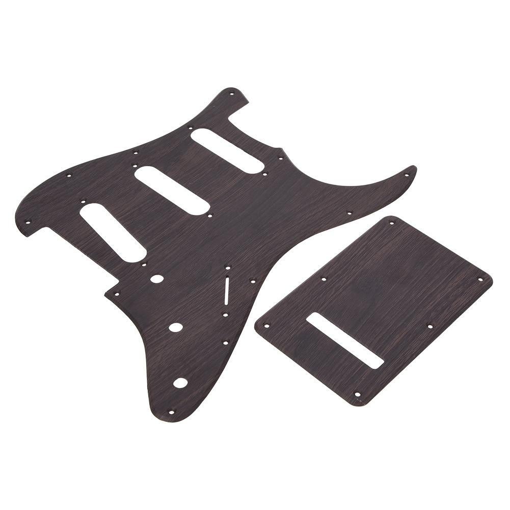 GSSS28 Electric Guitar Guard Rosewood for ST Three Single Pickguard with Rear Cover