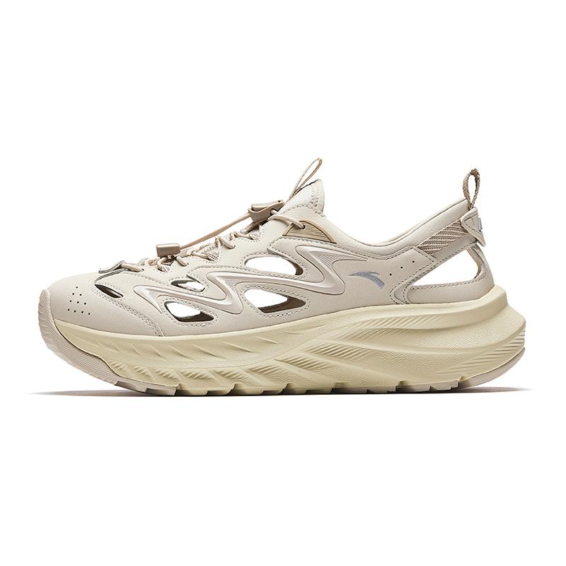 New Anta Slip Resistant Breathable Height Increasing Abrasion Resistant Lightweight River Trekking Shoes Men's Beige 912528522-4