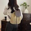 New High-end Straw Woven Bag Versatile Women's Backpack Handmade Woven Bag Large Capacity Beach Vacation Beach Bag