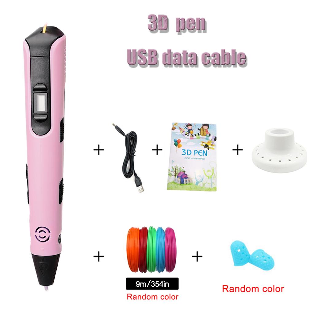 New Smart 3D Printing Pen Children S DIY Painting Toys Lcd Screen Display 9 Meter Pla Filaments Niche Holiday Creative Gifts