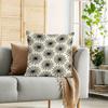 Square Pillowcase - Classic Black and White Gothic Spiderweb Print Square Pillowcase, Vintage Dark Design, Suitable for Living Room and Bedroom, Perfe
