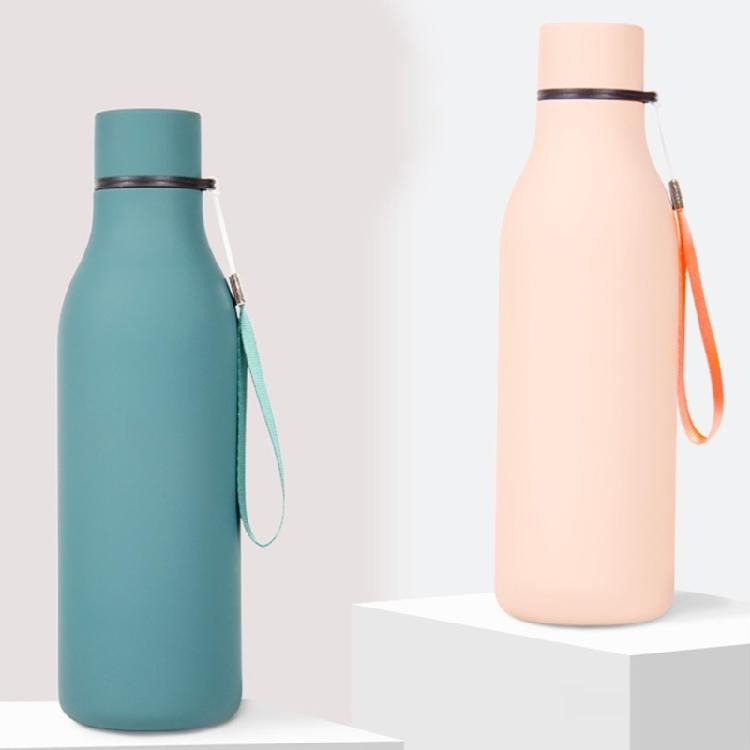 Outdoor Sports Portable  Cup Water Bottle Stainless Steels Small Mouth Bottle for Outdoor Travel Camping