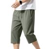 Herren Locker Geschnittene Leichte Schnelltrocknende Atmungsaktive Lässige Sport-Capri-Shorts mit Elastischem Bund und Kordelzug