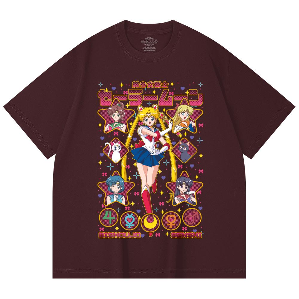 

230 Gsm 100% Cotton Sailor Moon V1 Print Unisex Heavy Cotton T Shirt 2XL