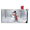 Winter Magnetic Mailbox Cover Standard Size 18 X 21in Merry Christmas Mailbox Wraps Cover Holiday Post Letter Box Cover for Outdoor Garden Yard Decor