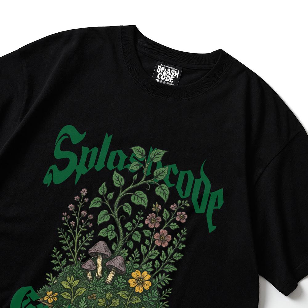 Seupeullaesikodeu Short Sleeve T-Shirt Black - Growth Up