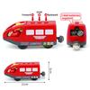 Magnetic Electric Train  with Little Doll Diecast Slot Toy Railway Wood Track Compatible Locomotive Electric Rail Train for Kid