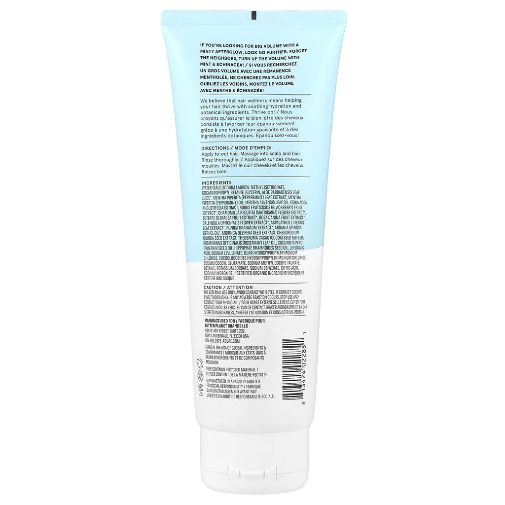 Vibecious Volume Shampoo, Mint & Echinacea, 236.5 Ml (8 Fl Oz)