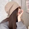 Girls Drawstring Lazy Wind Stack Hat Children Autumn and Winter Fashion New Cold Hat