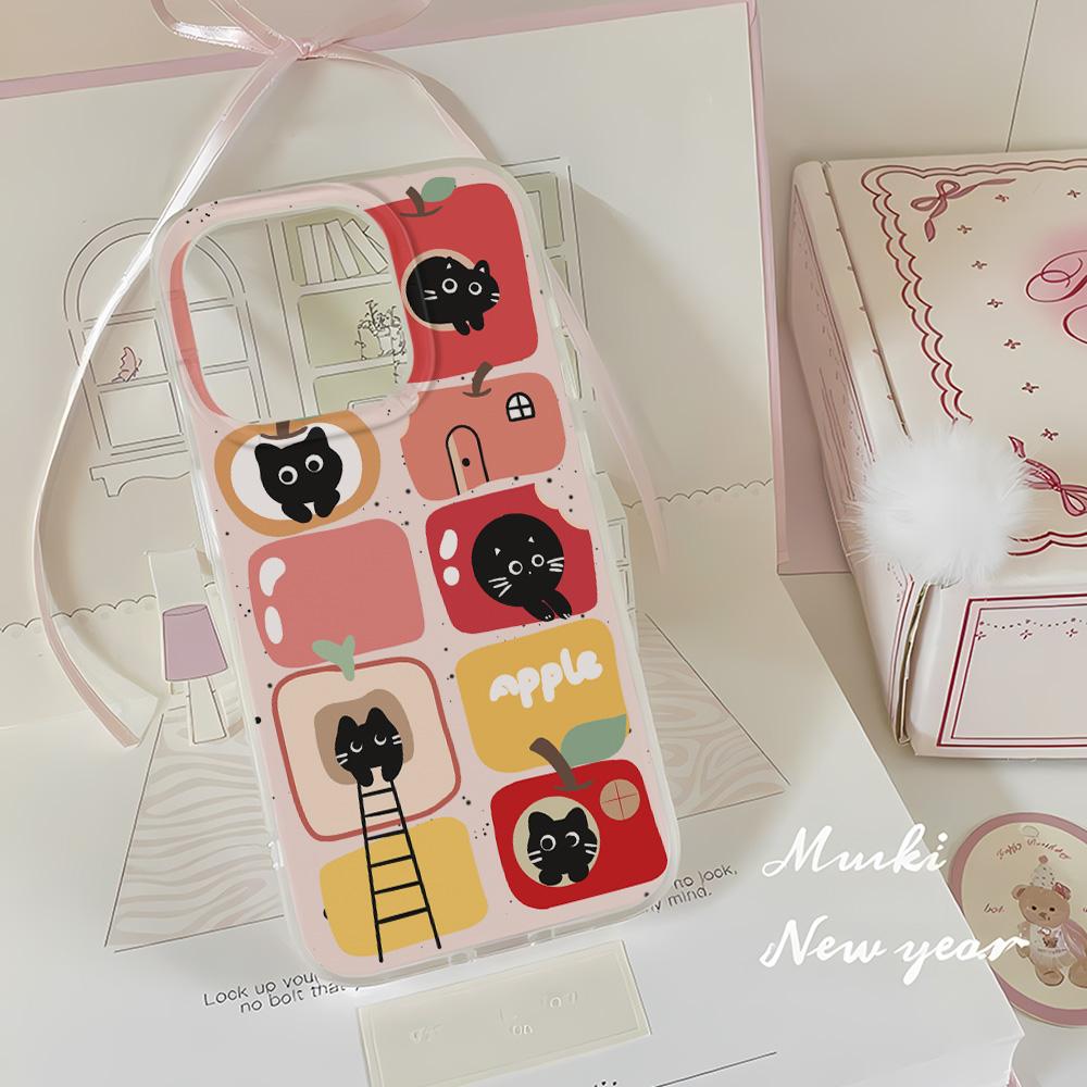 Painted Phone Case for iPhone 12 13 15 16 iPhone 16 12 13 14 15 Pro  14 15 16 Pro Max Coverage Shockproof Anti-Fingerprint Fresh Style Protective Case