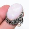 Natural Pink Opal Gemstone 925 Sterling Silver Jewelry Ring Size 8.5 AR-17201