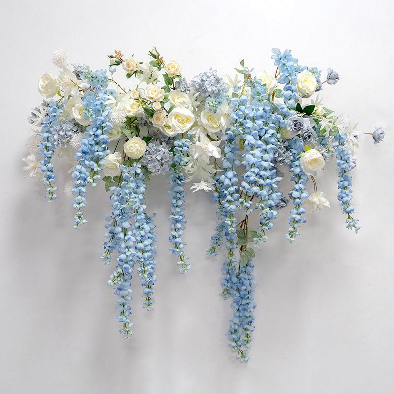 Golden Shower Flower Row Wedding Arch - Outdoor Wall Hanging Decoration