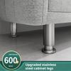 4pack Stainless Steel Furniture Support Legs, Adjustable Sofa Feet, Bed Legs, Table DIY Heightening Load-Bearing Accessories