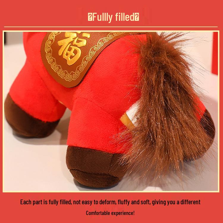 Lucky Zodiac Little Red Horse 2026 Plush Toy Doll