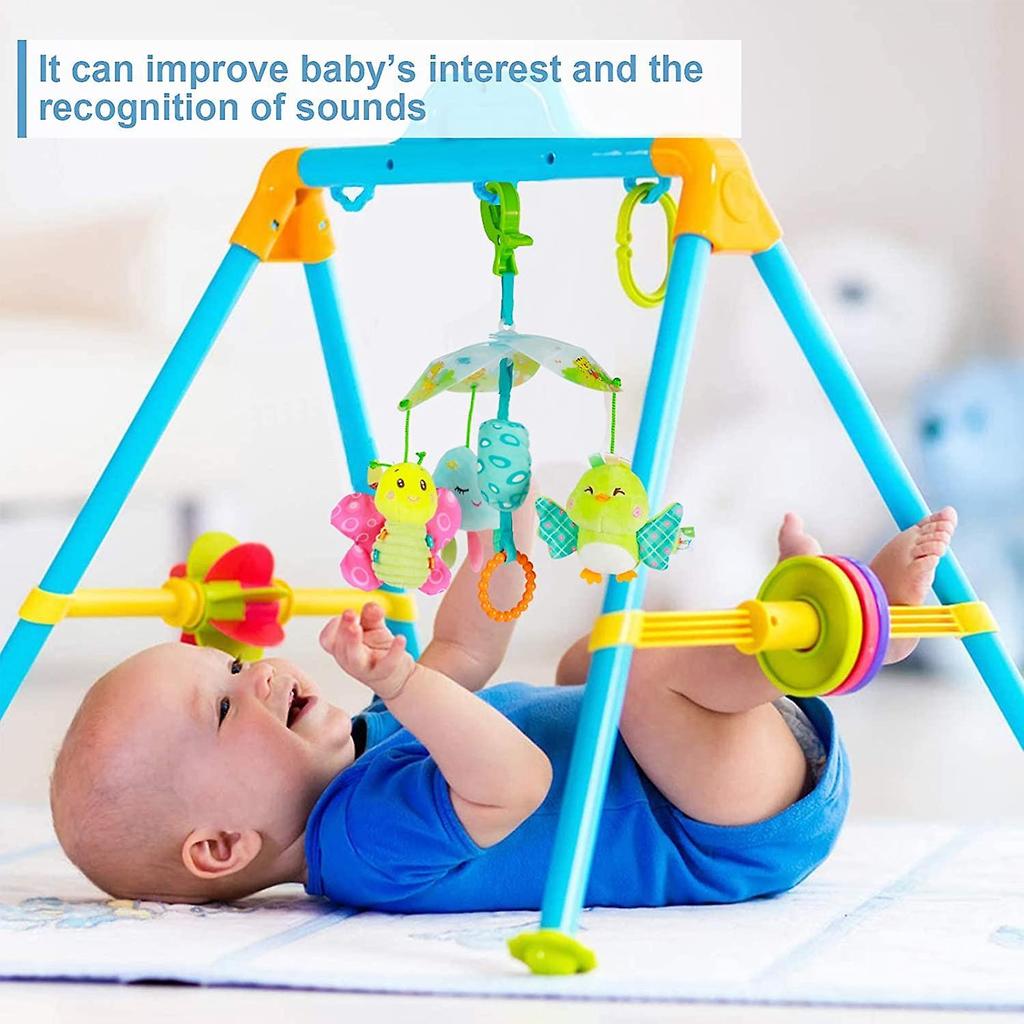 Heytea Stroller Toy and Car Seat Toy for Infants Hanging Rattle Toy Clip on Toy for Crib Stroller Car Seat Baby Toy for Baby Boys and Girls