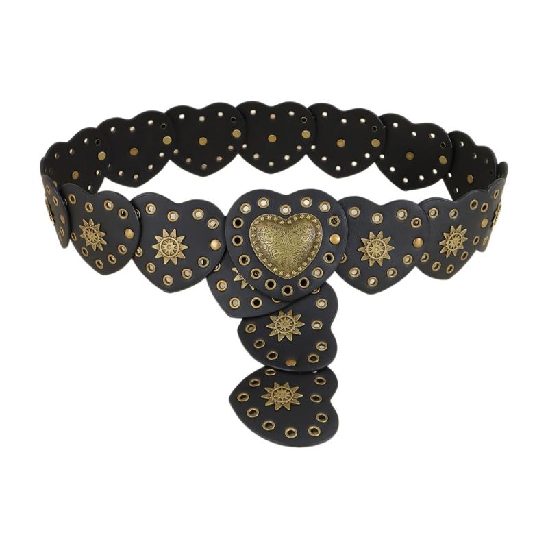 Girls PU Belt Motorcycle Adjustable Grommet Waist Belt Fashion Enthusiasts Belt Coat Dress Female Decorative Waistband