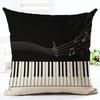 Retro Noten Kussensloop Katoen Linnen Creatief Vintage Muzieknoten Decoratief Kussensloop Piano Kussensloop Voor Bankhoes Zt62