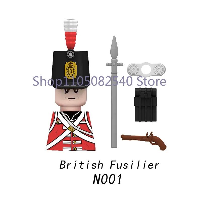 Medieval Military Soldier Figures Napoleon MOC Building Blocks Cavalry Weapons Shield Armor Cannon Militia Cowboy Toys Gift Z013