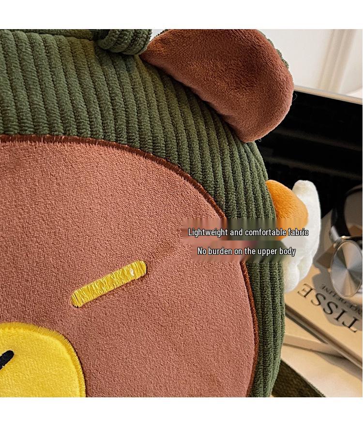 Sac bandoulière patchwork Capybara dessin animé en peluche 2025 - Grande capacité, design mignon