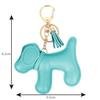 Tonecraft Dog Key Holder, Simple, Orthodox, Dog Bag Charm, Popular, Stylish, Cute, Dog, PU Leather, Squishy, blue