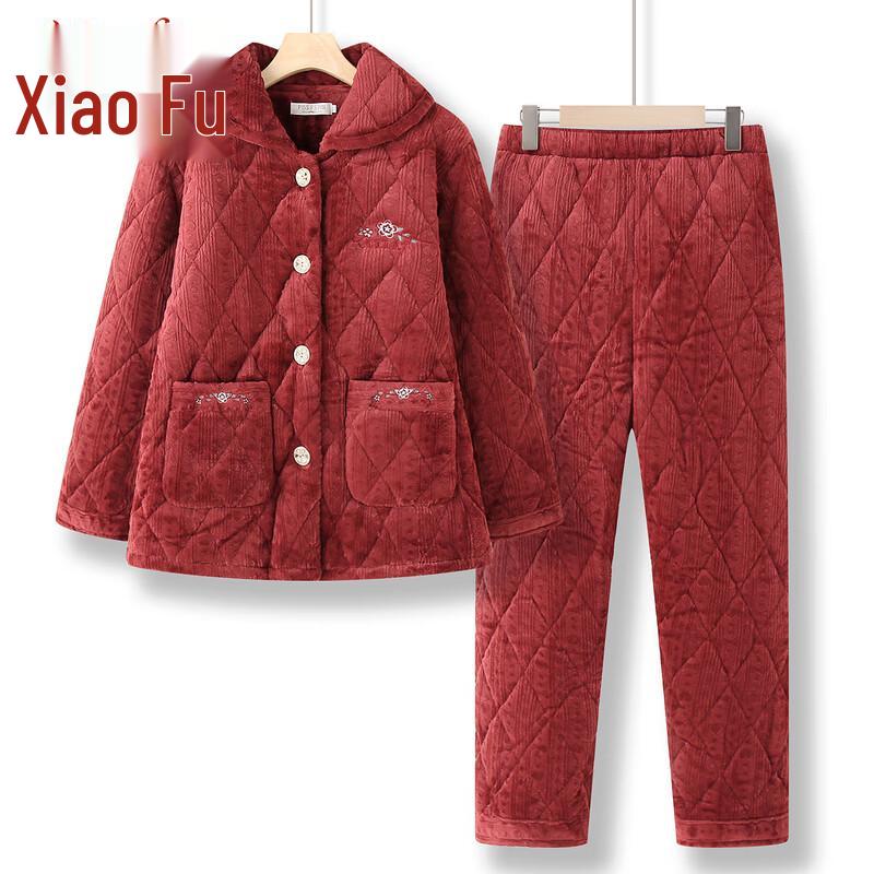 

Женский плюшевый утолщенный зимний домашний костюм Сяофу XL