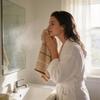 Cotton Towel With Embroidery For Home Use Perfect Absorption Gift For Women