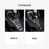 Bright Hard Carbon Fiber Car Console Geawr Shift Panel Cover For Camaro 2016-23