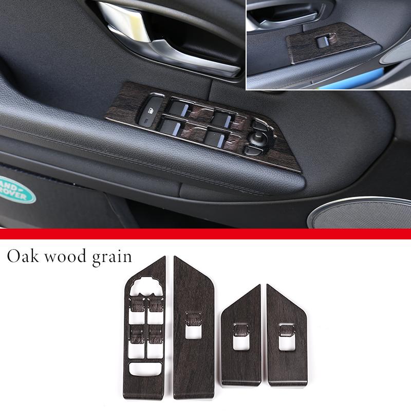 4pcs For Land Rover Range Rover Evoque 2012-2018 Car Window Lift Switch Button Control Panel Frame Cover Trim Interior Accessory