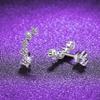 2025 Versatile Moissanite Stud Earrings: High-End Fashion in 925 Sterling Silver for Women
