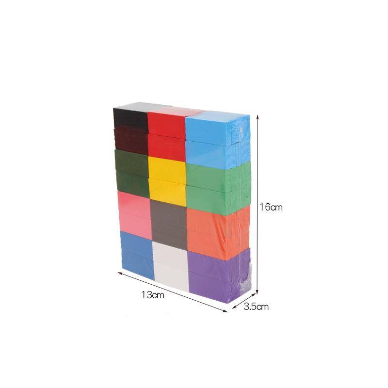 

12 colors 120 pieces, standard competition dominoes adult large, children s early education wooden educational toy Single piece size 4.4 * 2.2 * 0.7