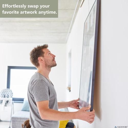 Picture Rail Wall Mounting System (Concealed Type) ? Art Display Rail Set (4 x 60cm Rails, 4 x 2m Wire Hooks, Mounting Hardware, and Track Caps)