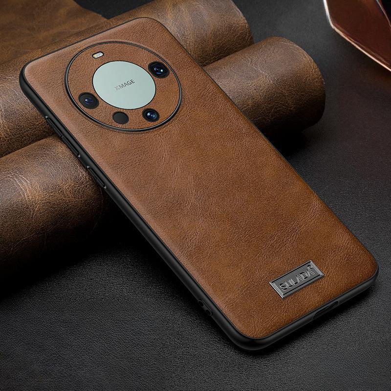 Suitable for Huawei Mate60pro Mobile Phone Case Light Luxury Huawei Full-inclusive Anti-fall 50 Business M40 Men 30 Women's Leather Case