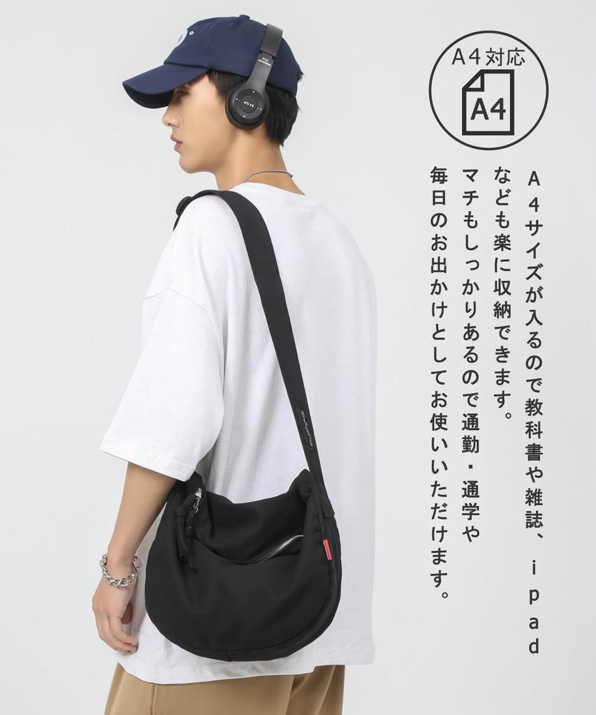 Raizm Lightweight Canvas Shoulder Bag for Men and Women, A4 Capacity, Perfect for School and College Students (Black)