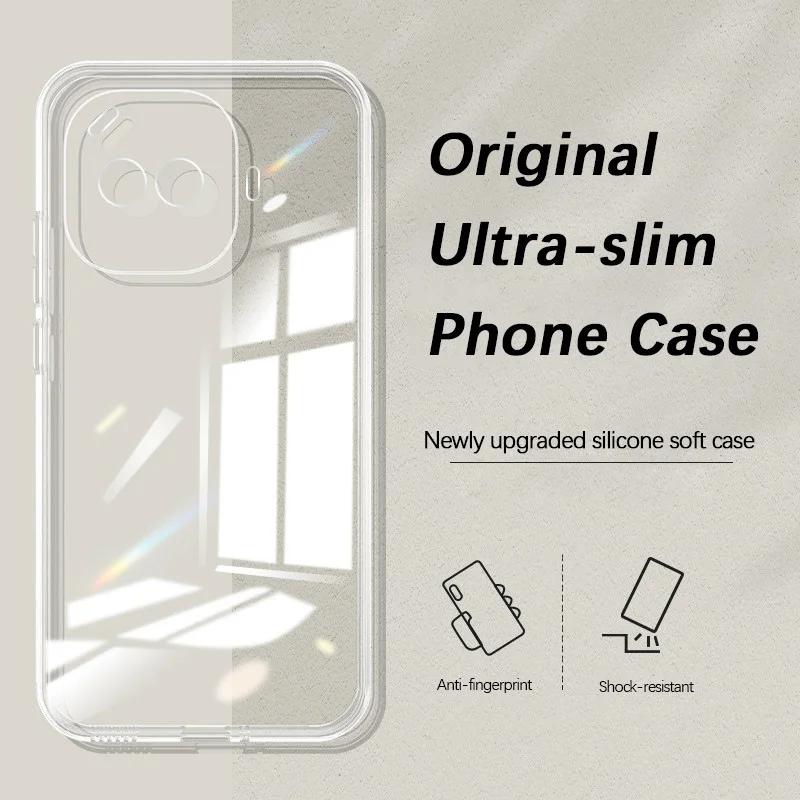 Ultra Thin Transparent Phone Cases For VIVO IQOO Z11 Turbo Z11Turbo 5G V2536A Soft Clear TPU Shockproof Back Cover Housing Capas