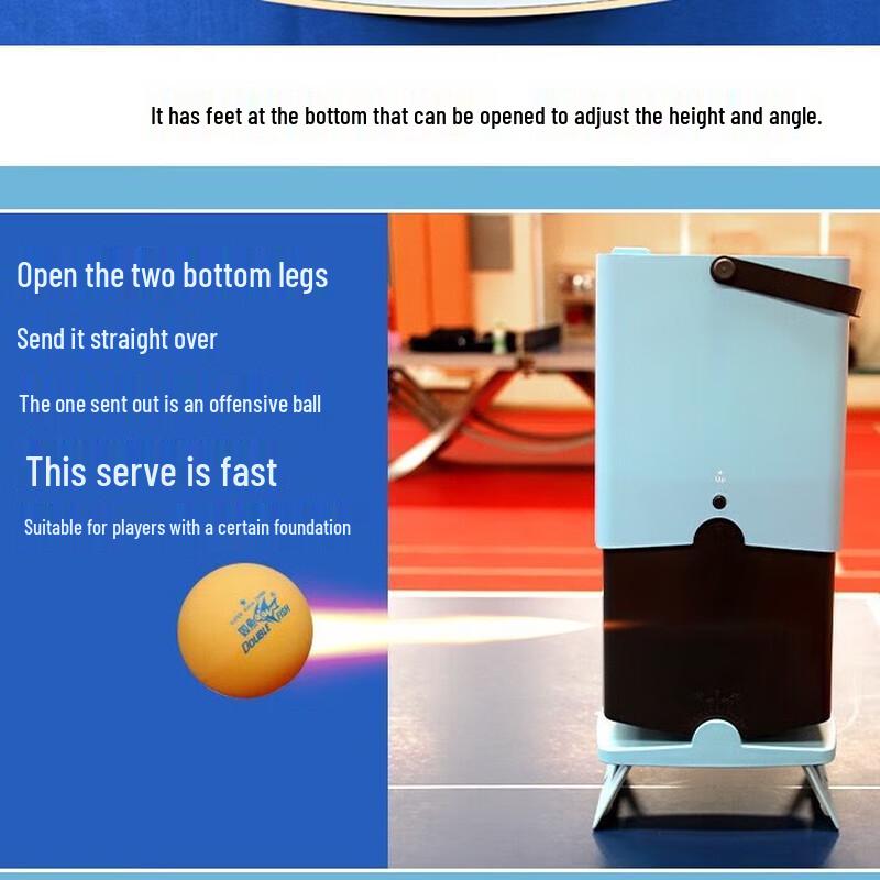 Double Fish Portable Automatic Table Tennis Robot