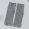 Split Toe Cotton Candy Color Female Two Finger Socks Hosiery Middle Tube Socks Two Toe Socks