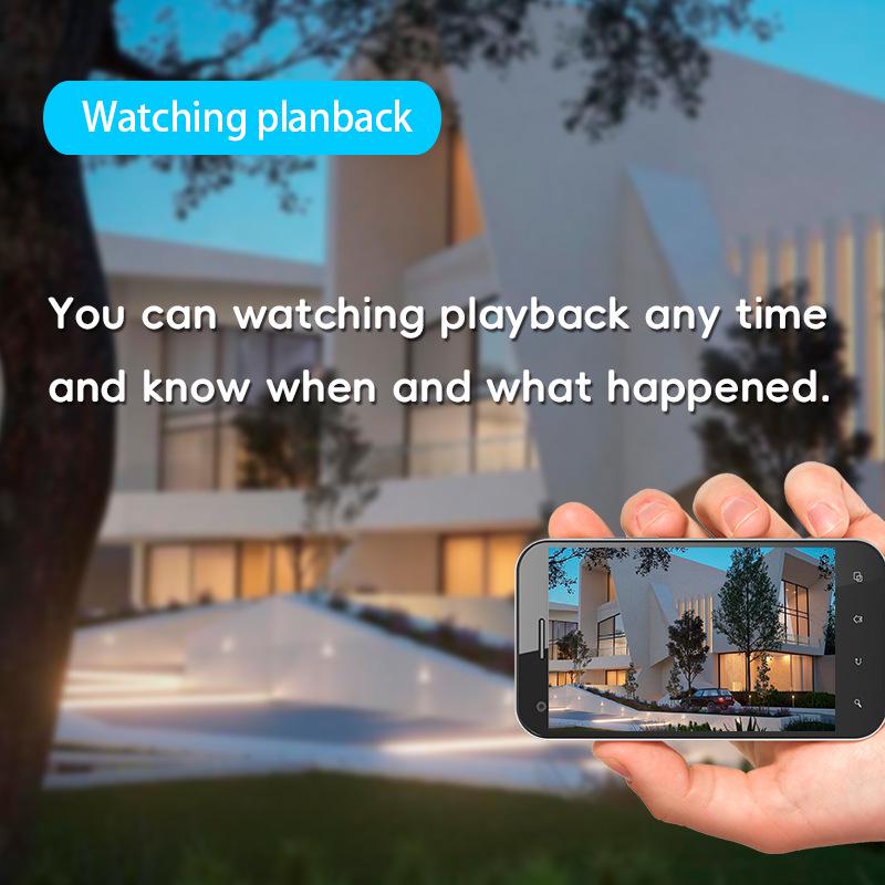 V380 Outdoor 4G HD Home Surveillance Camera with Triple Lens and Mobile Remote Access