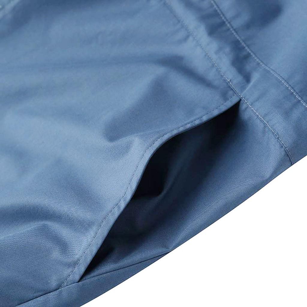 Tuta da Lavoro Estiva da Uomo con Zip - Manica Corta, Colore Unito, Design con Bavero