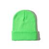 Autumn Winter Warm Hats Small Batch 3D Embroidery Solid Color Plain Knitted Hats with Heat Transfer Printing Processing