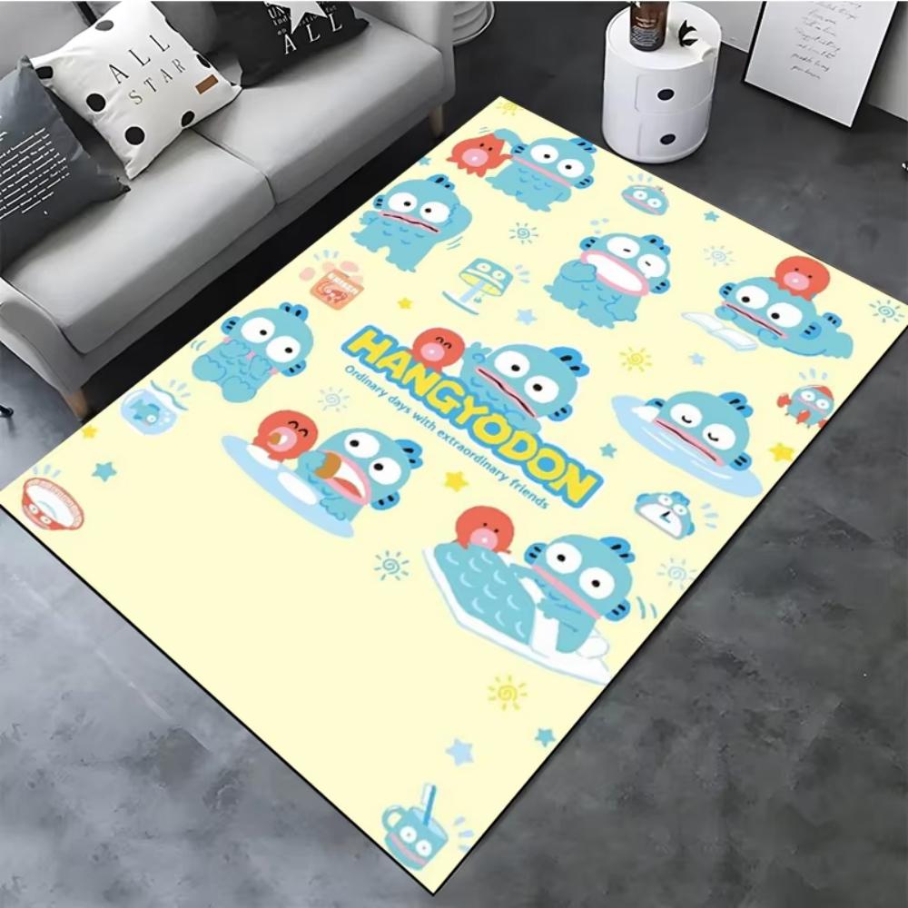 Hangyodon Cartoon Carpet Welcome Floor Mats NonSlip Bedroom Kitchen Rugs 100% Polyester Washable Carpet for Home Decor
