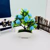 Plant Silk Rose Simulated Flower Potted Plant Bonsai For Home And Decor Event