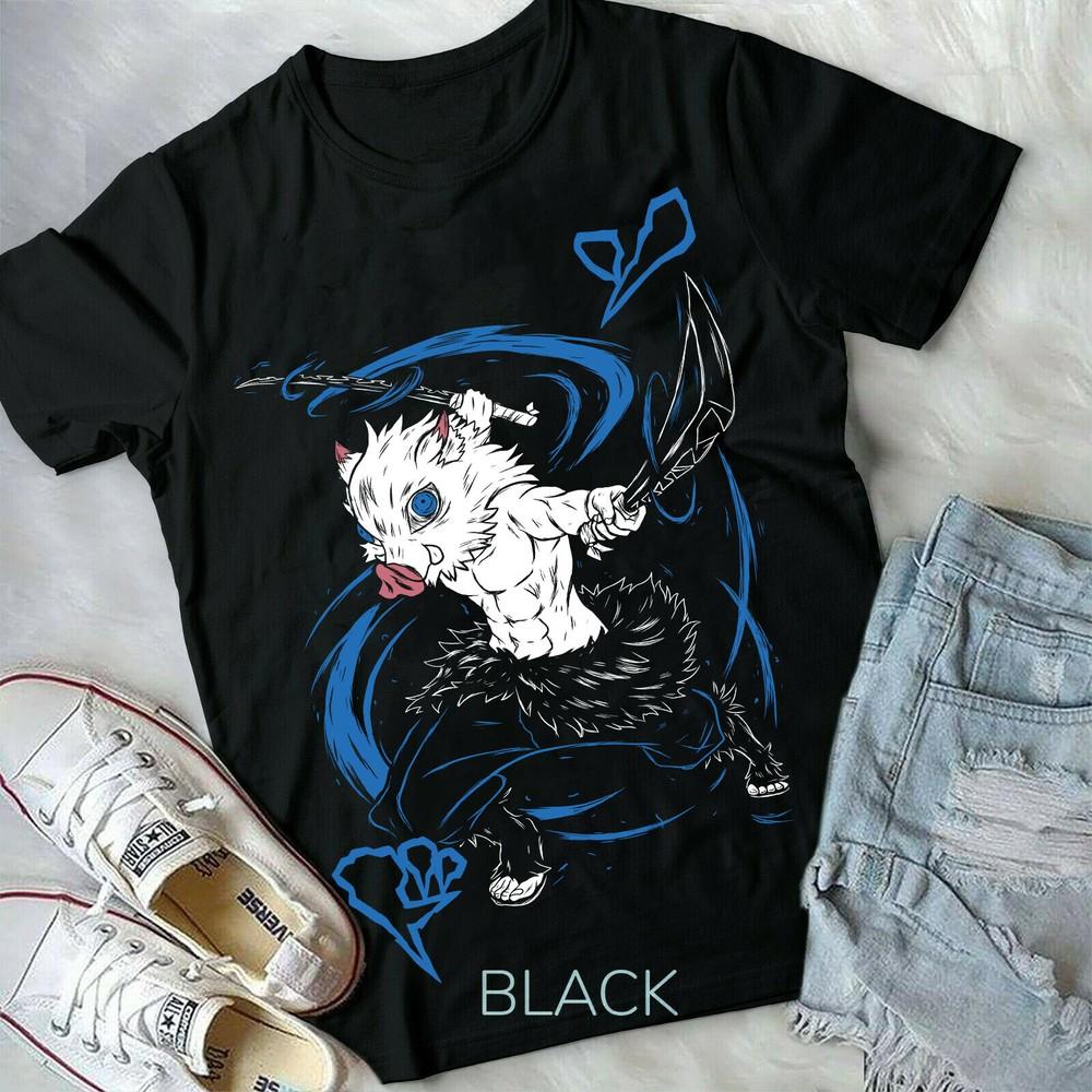 

Inosuke Hashibira T-shirt Kimetsu no Yaiba Demon Slayer Manga Shirt All Size 2XL