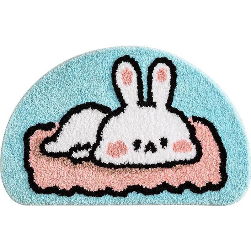 Bathroom Non-slip Absorbent Carpet Home Bedroom Mats Plush Floor Doormat Bathroom Washable Quick Drying Carpet