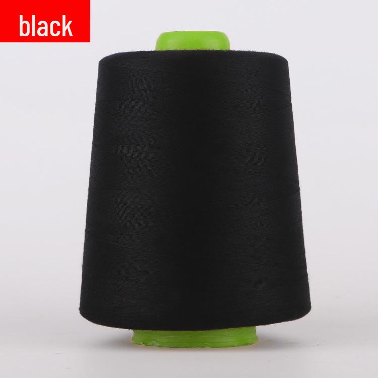 Polyester Thread Cone, 8000 Yards, Large Spool for High-Speed Sewing Machines, Black & White