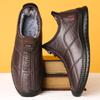 Men's Leather Boots, Winter Warmers, Windproof Hiking Boots With Furry Lining