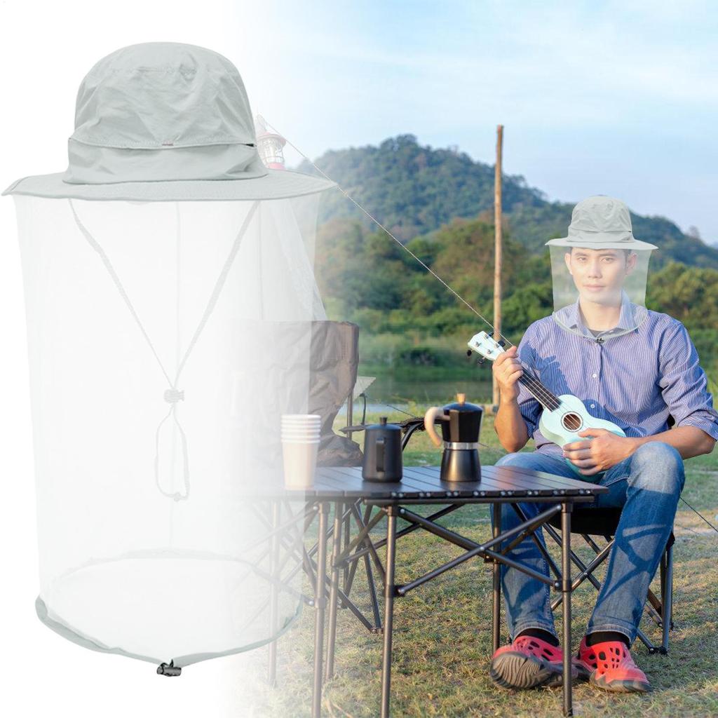 Mosquito Hat With Hiddens Net Mesh Repellent Insect Bee Protection Men Women Outdoor Sunscreen Fishing Cap