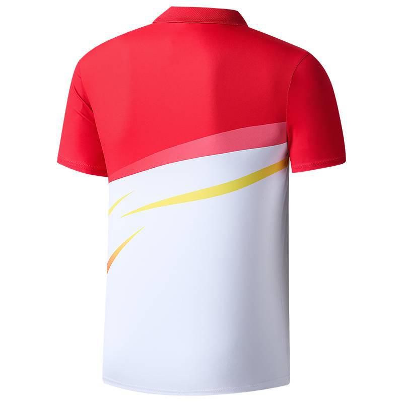 National Flag Parent-Child Martial Arts Coach Uniform T-shirt: Sporty Teamwear for Men and Women with Lapel Design