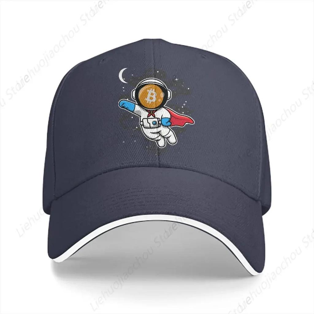 To The Moon Crypto Token Baseball Cap Unisex Hats Visor Protection Snapback Funny Astronaut Bitcoin Gifts Caps